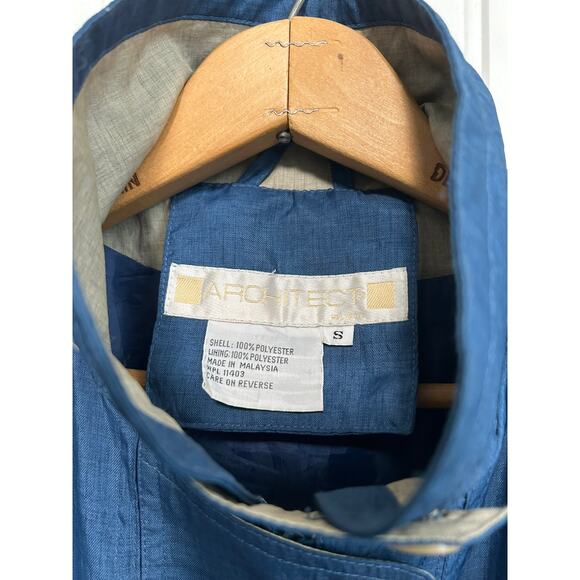 Vintage Architect Utility Jacket S Blue Lightweight Minimalist Outdoor Chic Work - Picture 5 of 10